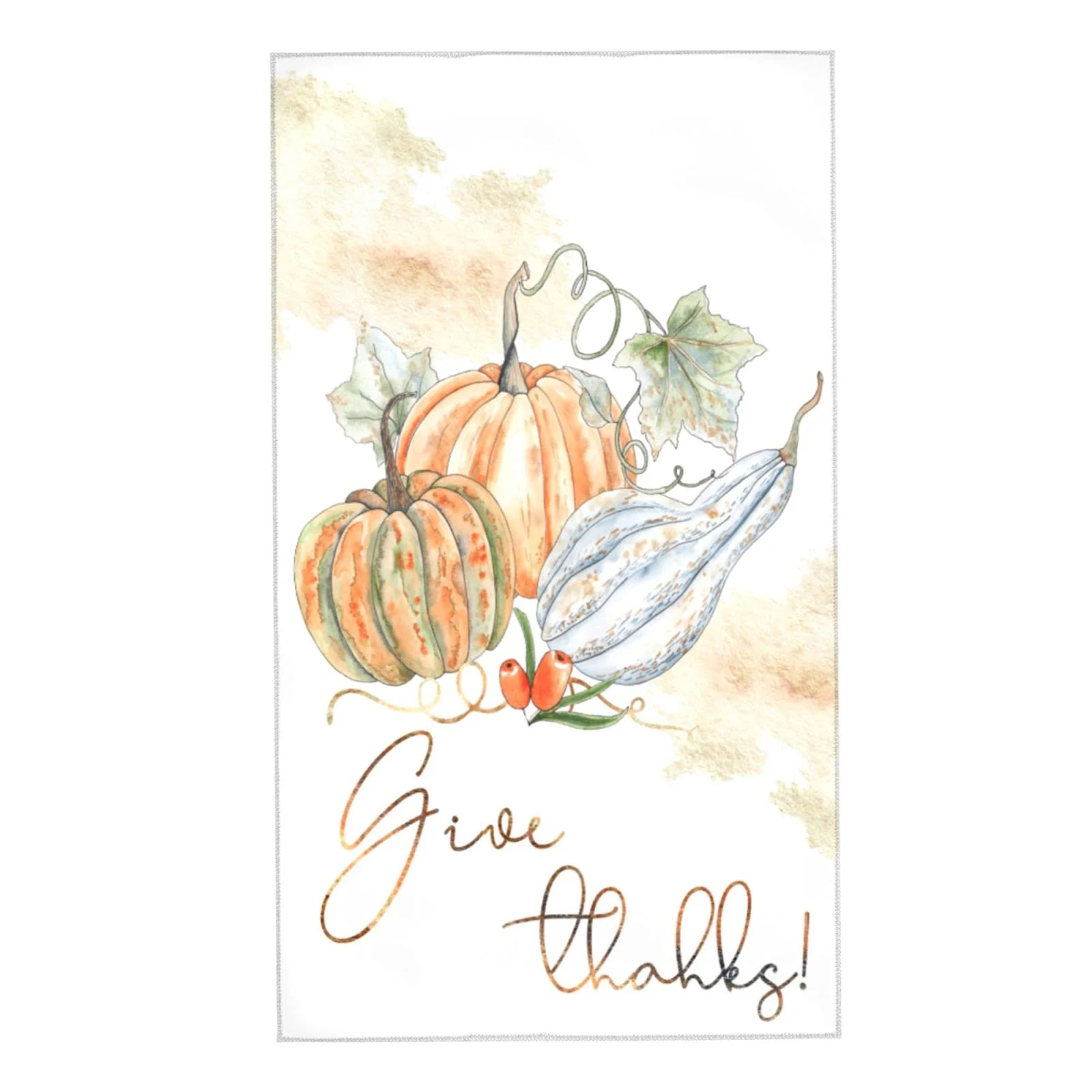 

Super Soft Quick Dry Towel Bathroom Pastoral Thanksgiving Pumpkin Multifunctional Gym Outdoor Hotel 25.7x15.7