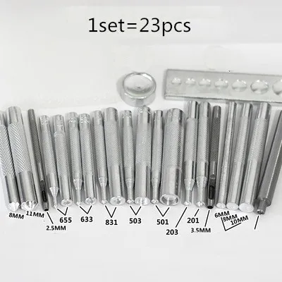 set23pcs Meetee 1 комплект застежка-Кнопка Набор для установки Сделай сам вручную для кожи Ремесло Кнопка для Сумки Пряжка установка аксессуар AP2241 - Цвет: set23pcs
