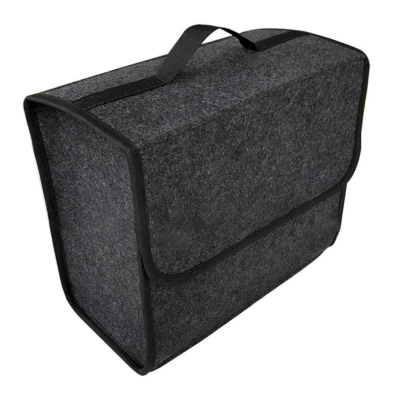 

Soft Woolen Felt Car Trunk Organizer 30*16*29cm Car Storage Box Bag Fireproof Stowing Tidying Package Blanket Tool