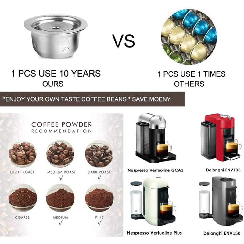 

Refillable Coffee Capsule for Nespresso Vertuoline for Refilling Refill Capsule Coffee Capsules Espresso Coffee Capsule