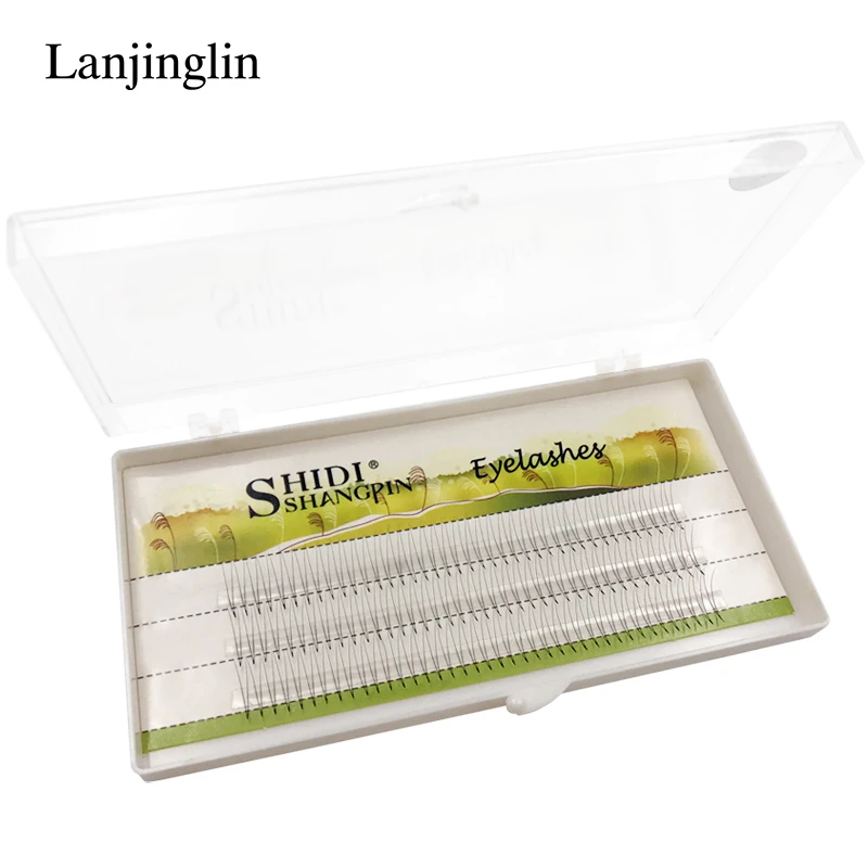 LANJINGLIN 8/10/12 мм 120 шт. ручной работы накладные ресницы шелковые 3D естественных