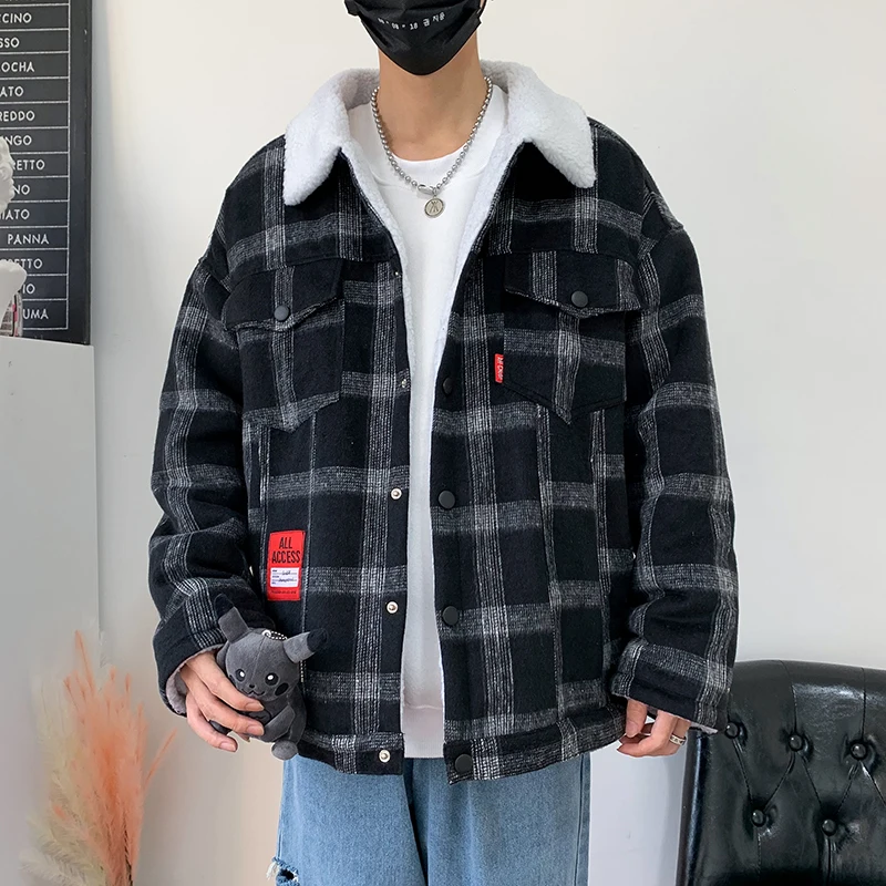 

Вельветовые куртки для мужчин, клетчатые повседневные пуховики, зимние плотные теплые пальто, хорошее качество, мужские теплые парки, верхняя одежда, зимние пальто