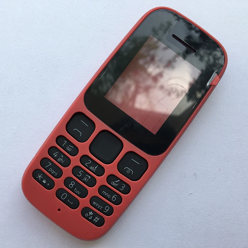 Для Nokia 105 TA-1010 пластиковый полный корпус крышка батареи+ передняя рамка+ английская клавиатура+ логотип