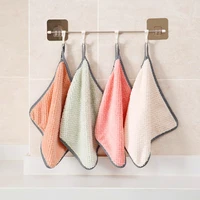 5pcs kitchen micro fiber dish wash rags non stick oil dishcloth washing dish kitchen cleaning cloth dishwashing towel