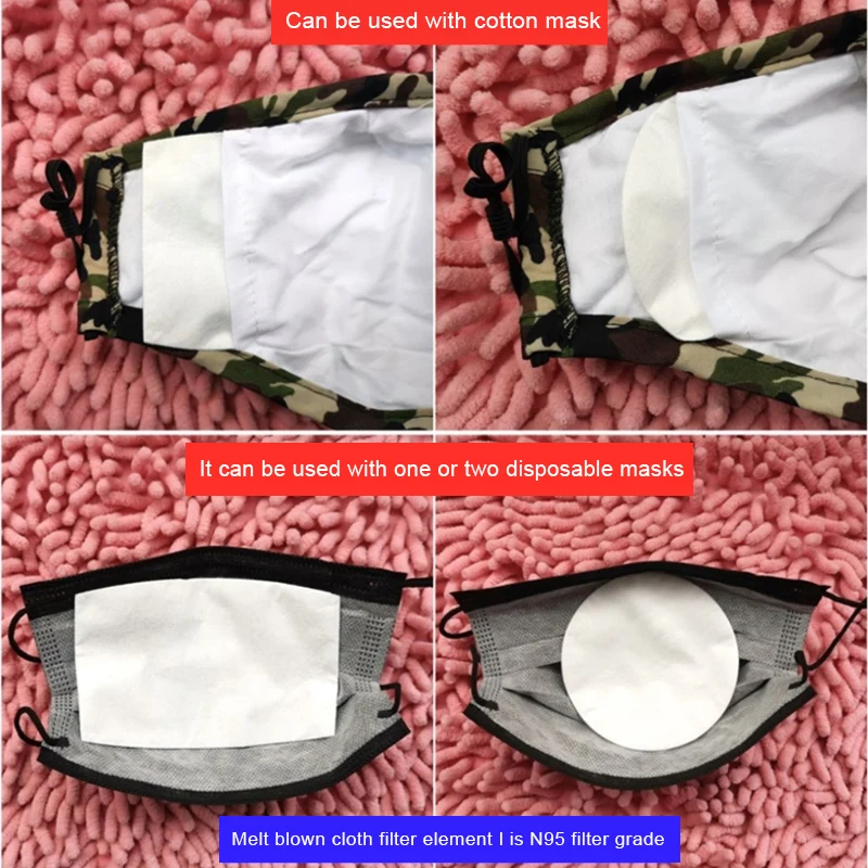 

Hot 10Pcs PM2.5 Dustproof Replacement Filter Pads Windproof Anti Bacteria Splash for Face Masks X66