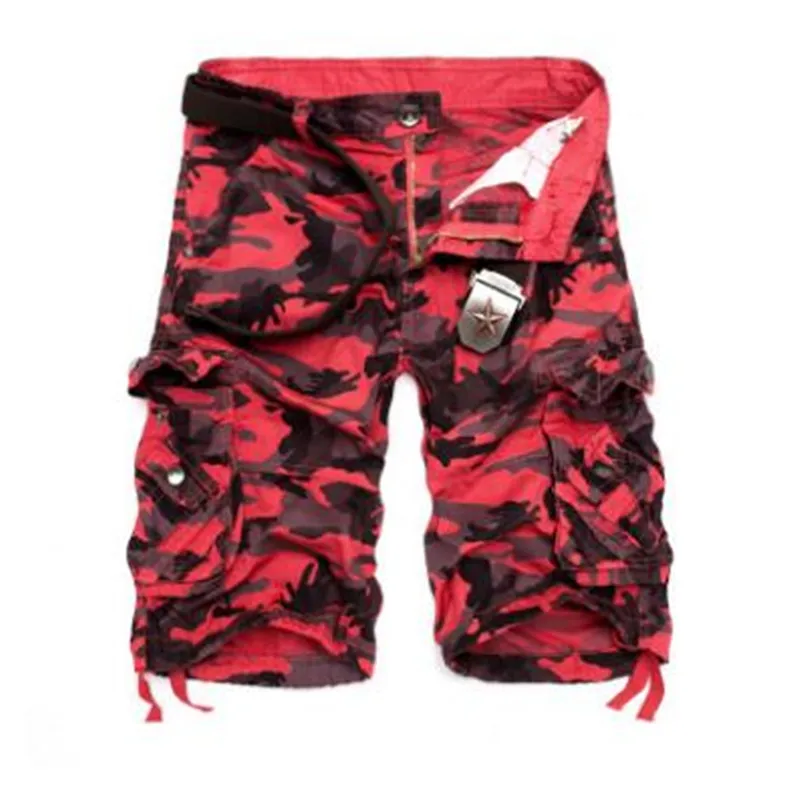 Шорты карго мужские свободного покроя модные камуфляжные Короткие штаны в стиле