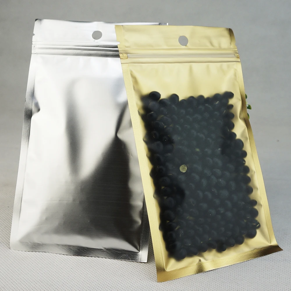 

2600 шт./10x18 см и 1200 шт./12x20 см и 2200 шт./14x20 см прозрачная матовая алюминиевая фольга с замком-молнией внутри золотой