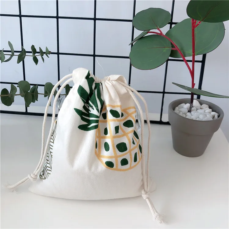 Холщовая мини-сумка на шнурке с принтом 3 шт. | Багаж и сумки