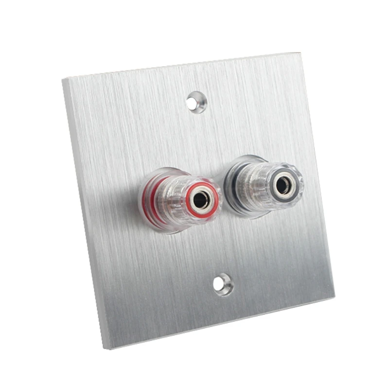

Premium Banana Wall Plate God-Plated in Aluminum Alloy Connectors Banana Plug Binding Post Wall Plate Surrounding Sound