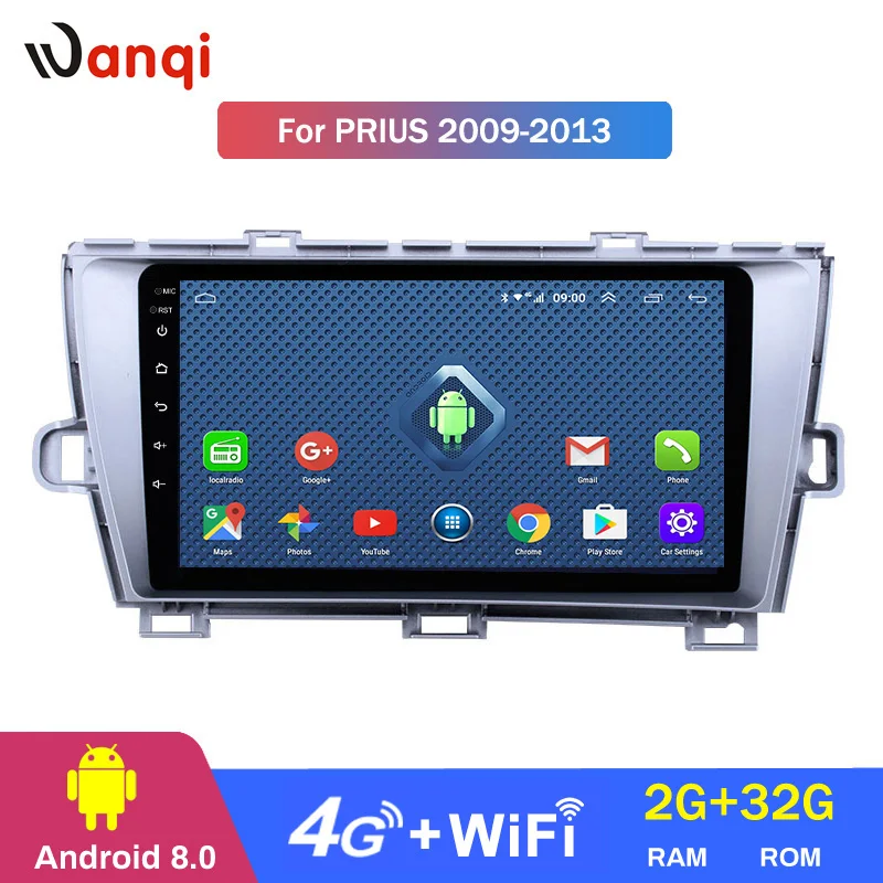 4G Lte 9 дюймов Android 1 автомобильный DVD GPS навигатор радио для 2009 2010 2011 2012 2013 Toyota Prius LHD