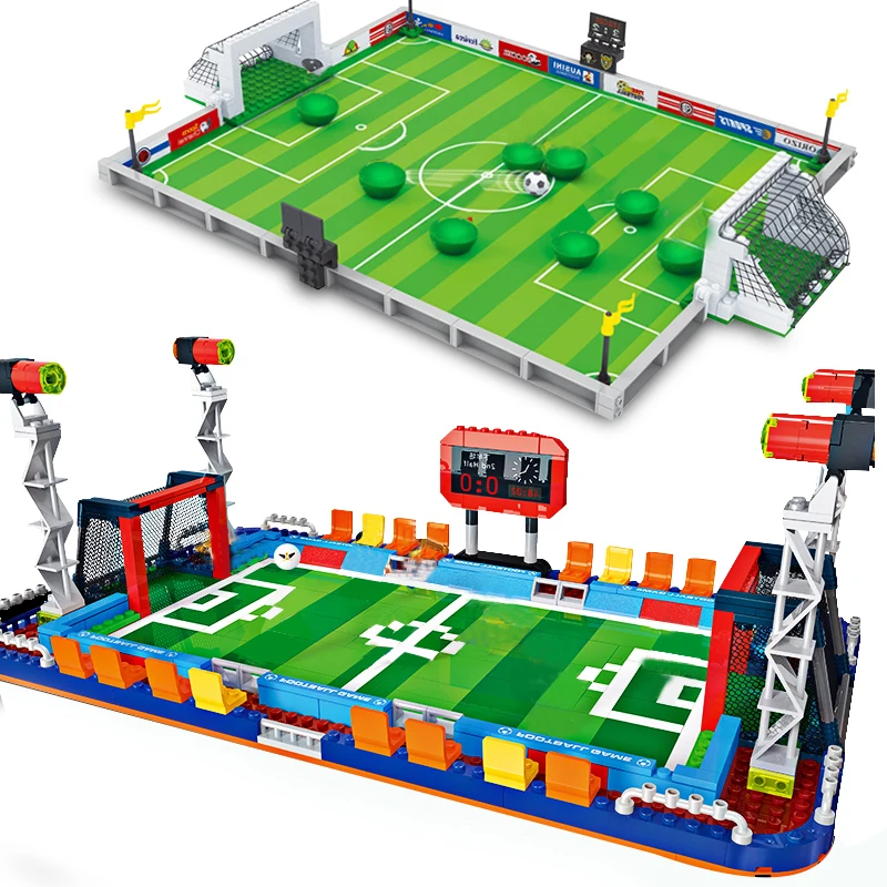 Совместимы Legoing Франция футбольная полевая команда фигурка stoys немецкий Футбол