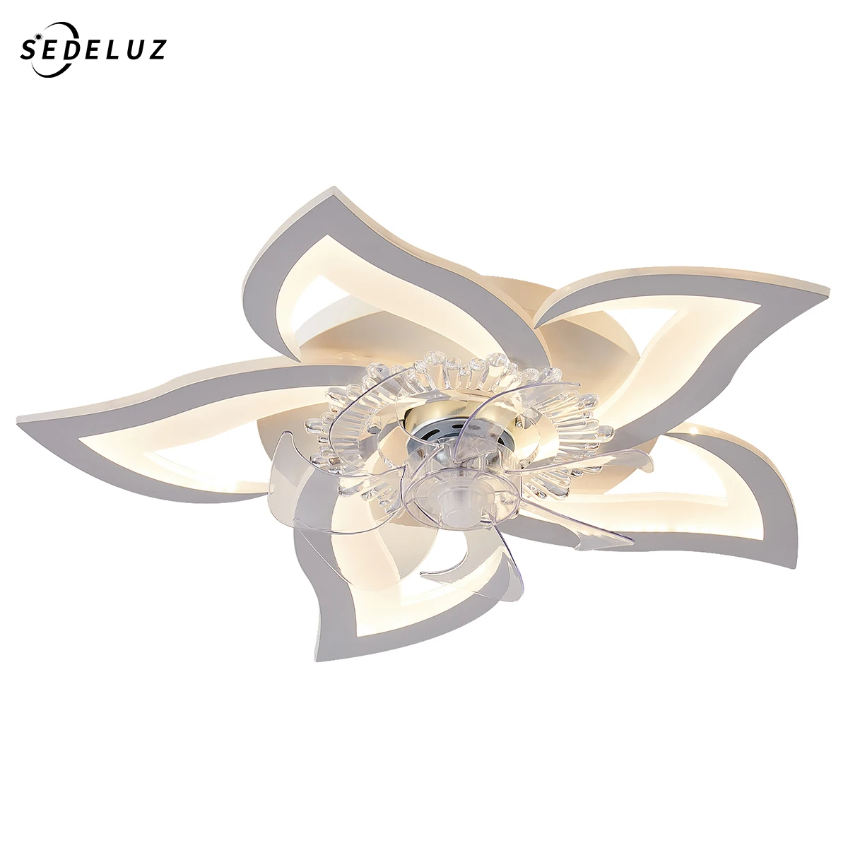 Современный потолочный вентилятор со светодиодсветильник кой освещение для