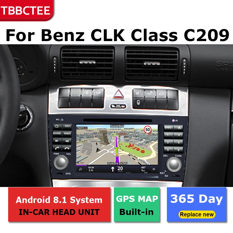 2Din для Mercedes Benz CLK Class C209 A209 2000 2010 автомобильный Android Радио мультимедийный плеер gps