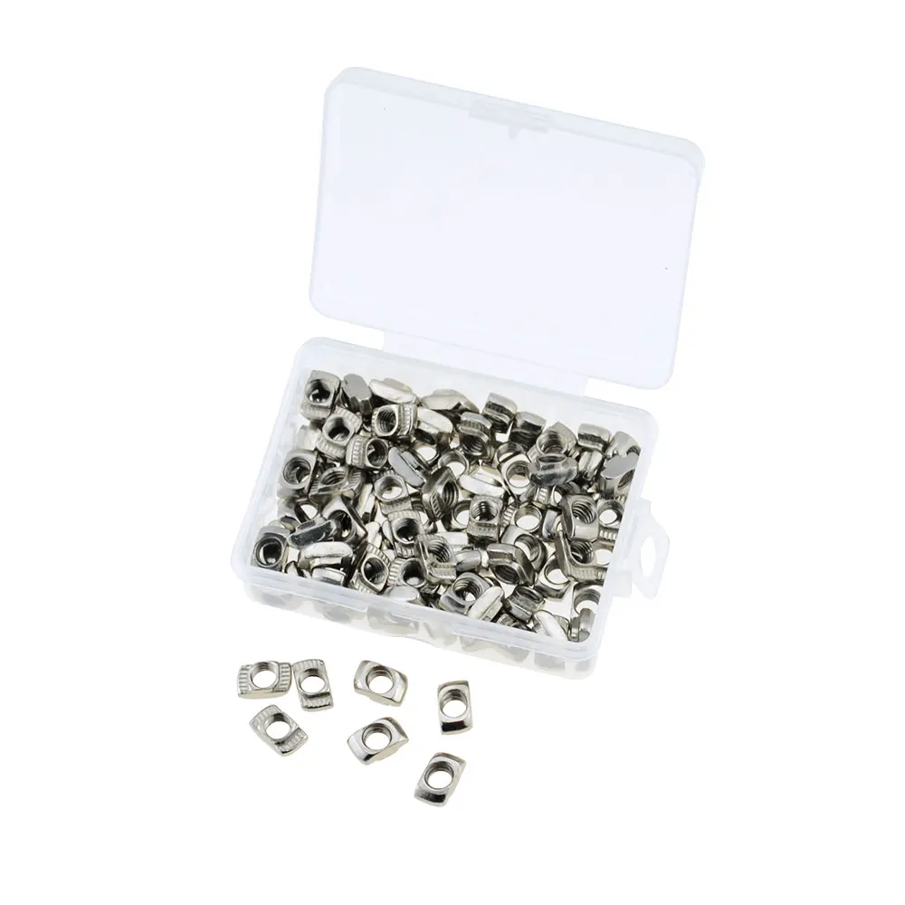 

100 шт./кор. M5 для серий 20, Т-образная гайка, скользящий Т-образный молоток, крепежный молоток, гайка, соединитель 2020, алюминиевый экструзионный...