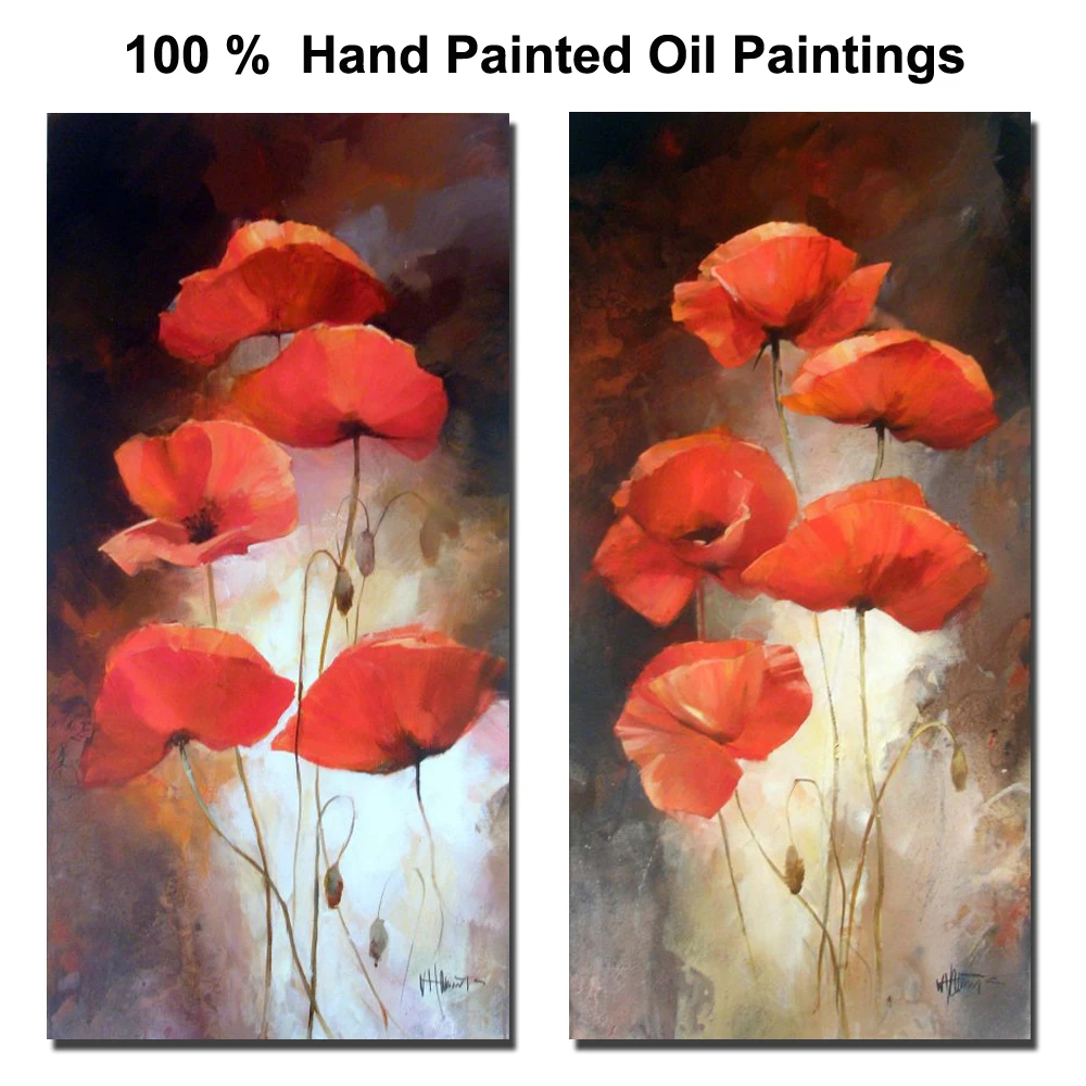 Настенное искусство цветы различные Poppys Willem Haenraets ручная роспись масляный холст