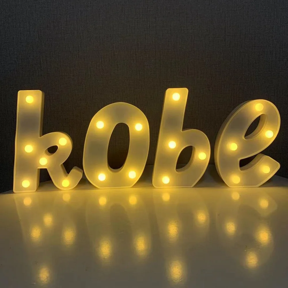 Светодиодная лампа с буквами s и именем комбинированный ночсветильник 15 см в виде