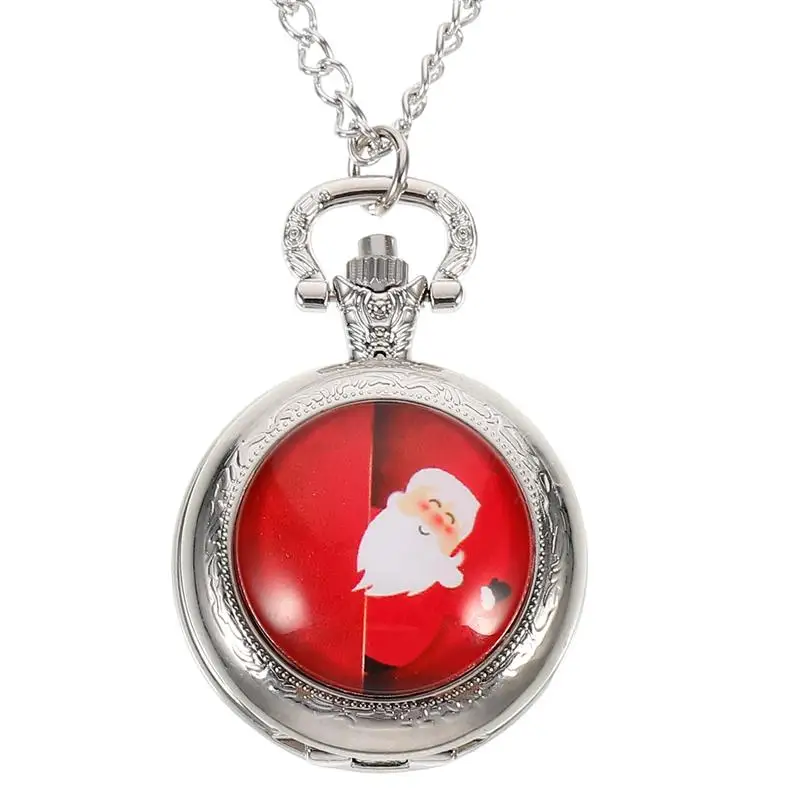 

1 Pc Pocket Watch Retro Xmas Theme Pocket Watch Xmas Watch Delicate Watch