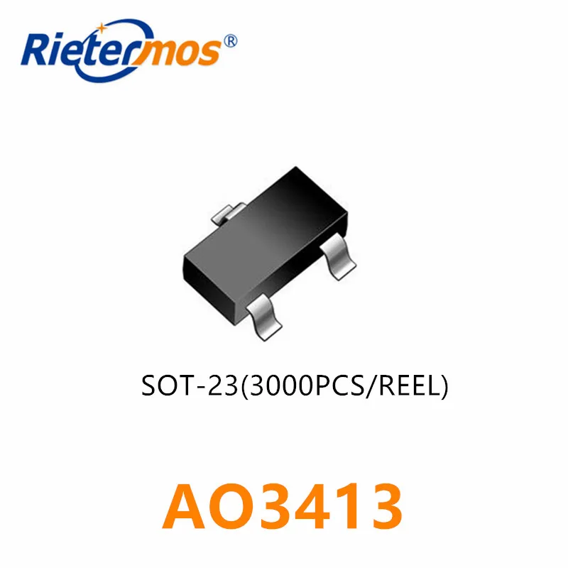 3000PCS AO3413A AO3413  P-Channel  20V 3A  SOT23  MADE IN CHINA