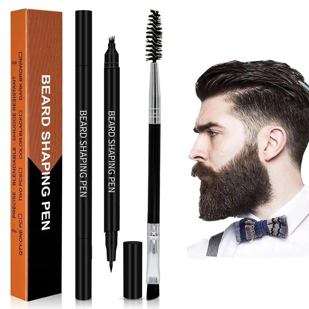 Модная ручка для бороды увеличитель макияжа водостойкая Мужская окрашивания