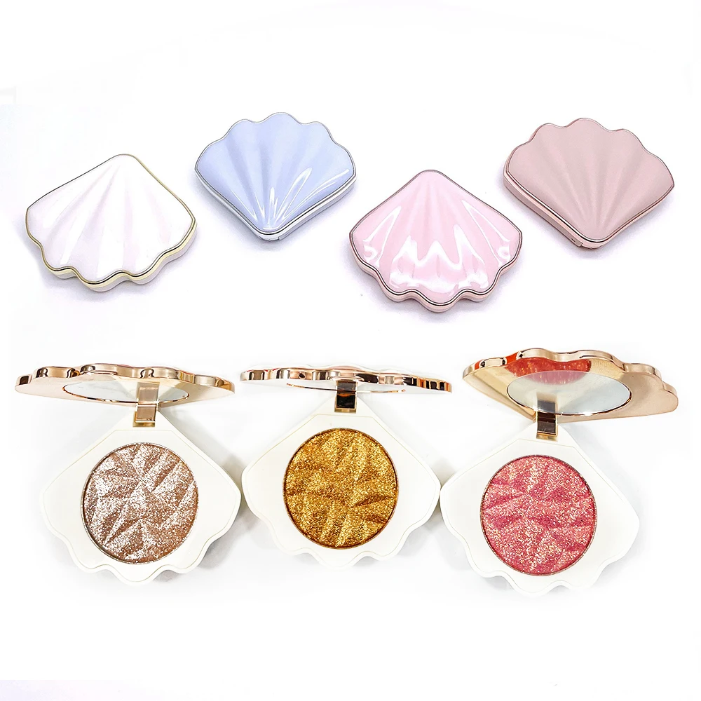 

6 Colors Multi-purpose Shell Blush Private Label Delicate Shimmer Highlighter Shadow Brightening High Pigmentation Eyeshadow