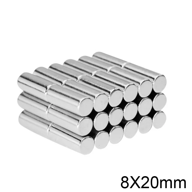 

Магнит Неодимовый, 8x20 мм, 8x20 мм, Круглый, 20x30/50/100 шт.
