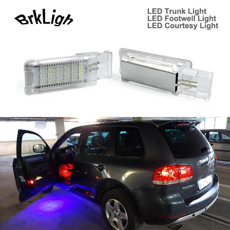 

2x For Audi A4 Porsche Cayenne Seat Ateca LED Footwell Courtesy Trunk Lights Compartment Luggage Glove Box Lamps Car Accessories