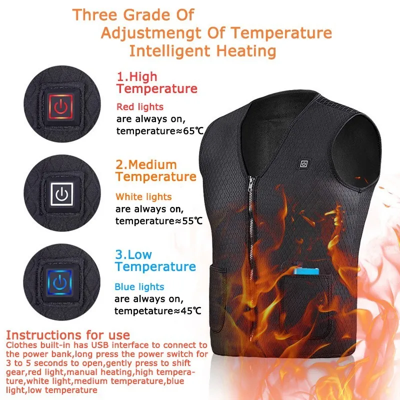 Зимний походный жилет с электроподогревом и USB для мужчин женщин мягкие флисовые