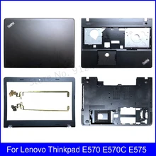 NEW Laptop LCD Back CoverFor Lenovo Thinkpad E570 E570C E575 Front Bezel Hinges Palmrest Bottom Case A B C D Cover Black