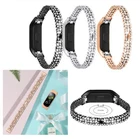 Модный женский ремешок для часов Flash Drill для Samsung Galaxy fit-e SM-R375, умный браслет, сменные ремешки для часов из нержавеющей стали