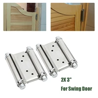 4pcs 3inch double action hinges swing spring hinge stainless steel gate spring hinge door furniture cabinet drawer hardware tool