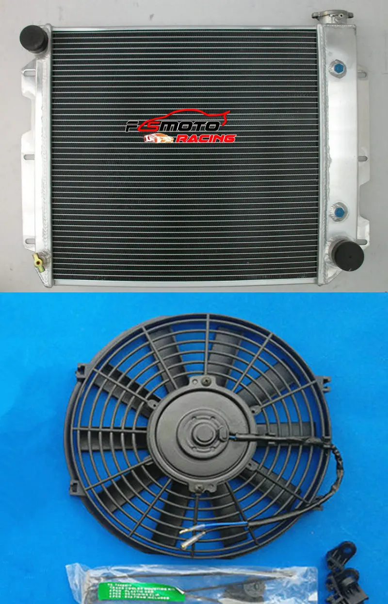 Алюминиевый радиатор + вентилятор охлаждения для Jeep Wrangler TJ YJ 3-рядное