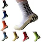 Мужские Нескользящие футбольные носки, тренировочные футбольные носки, спортивные носки, высокое качество, чистый хлопок