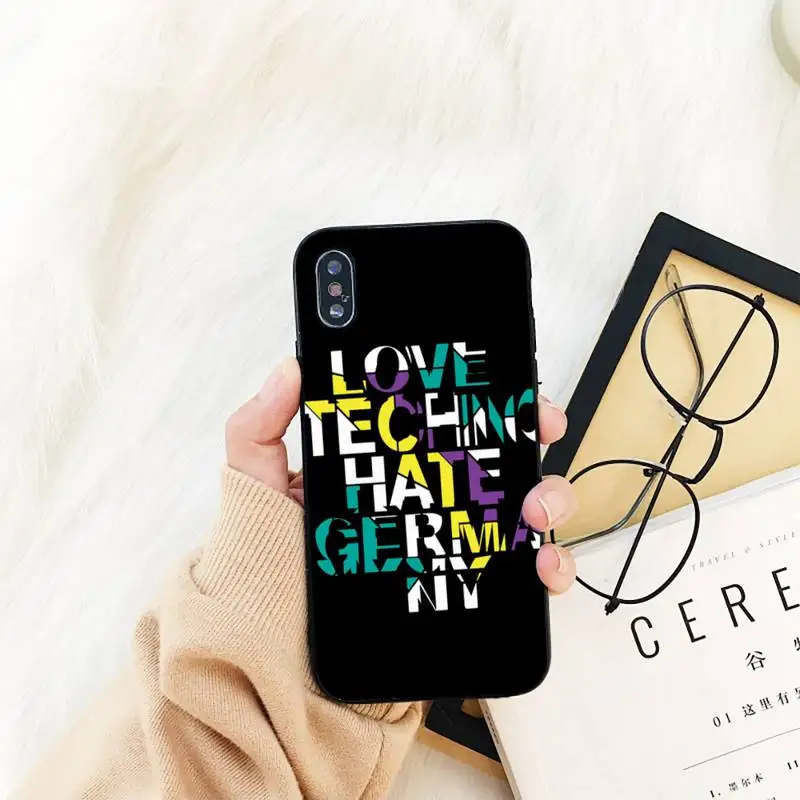 

Yinuoda Love Techno Music Quotes Phone Case For iPhone 11 8 7 6 6S Plus X XS MAX 5 5S SE 2020 XR 11 pro Cover