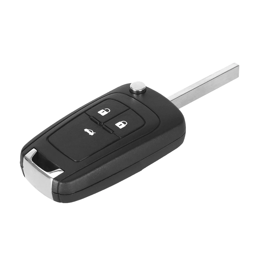 KEYYOU 10 шт./лот раскладной чехол для ключа Chevrolet Cruze дистанционный без Fob 3 кнопки Uncut