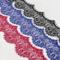 3yards high quality 9 5cm 14 colors option flower embroidered lace fabric trim ribbons diy sewing handmade materials