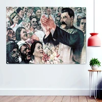 great soviet union cccp ussr president stalin poster canvas painting wall decoration communist believer artwork banner flag gift