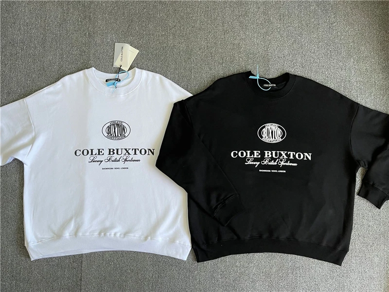 

2021FW Cole Buxton Sweatshirts Men Women 1:1 High Quality Letter Slogan CB Crewneck Round Neck Hoodie