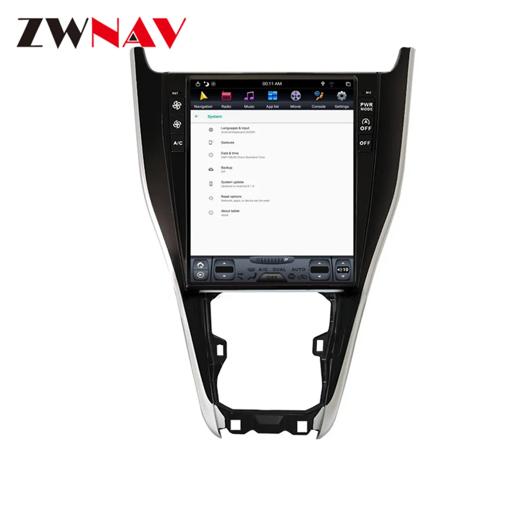 DSP ips вертикальный экран 12,1 ''Tesla стиль Android 9,0 автомобильный dvd плеер с gps-навигатором для toyota harrier 2013+ стерео Мультимедиа Радио