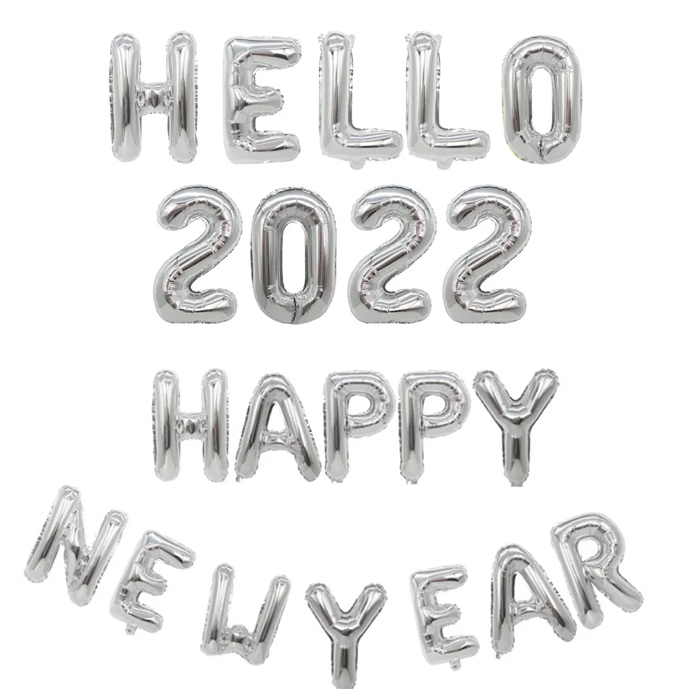 

Шары шарики из фольги HELLO 2022, 16 дюймов, 1 комплект