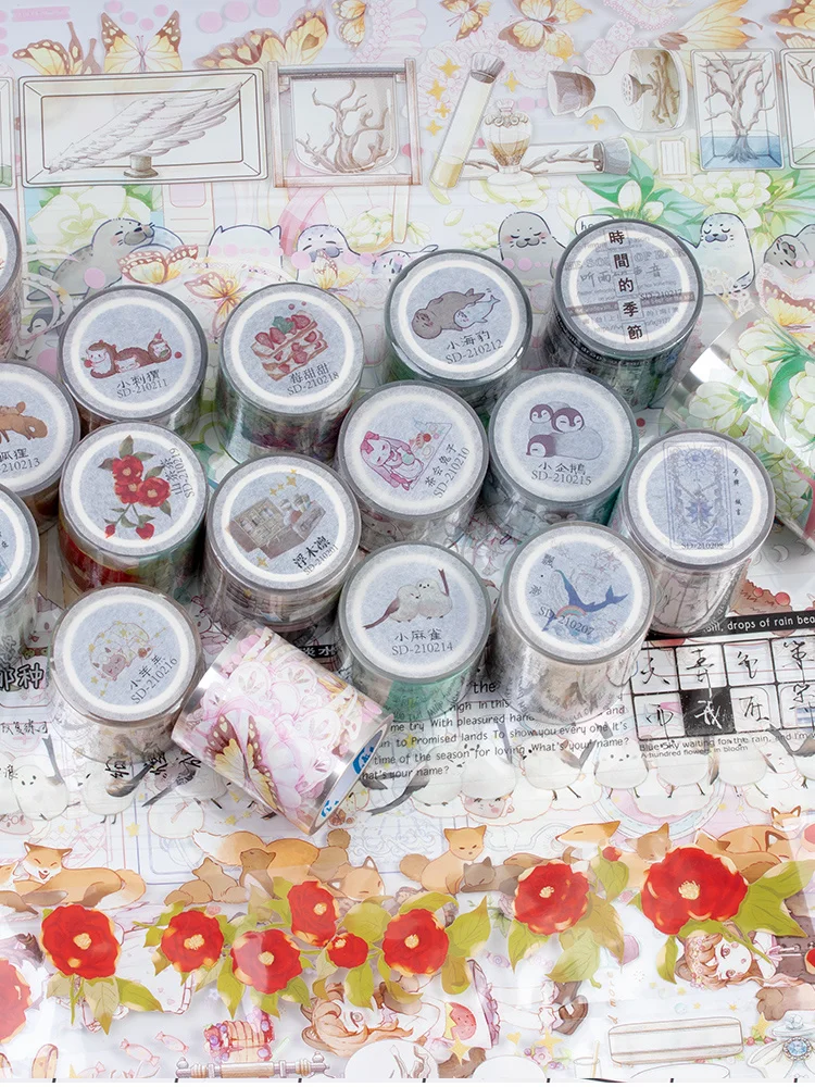 

5 meter 2021 new tape March washi special oil pet character landscaping text long full