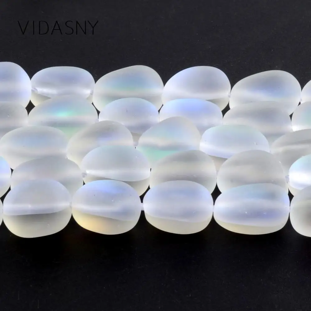 Бусины из матового белого австрийского хрусталя 9 х13 мм | Украшения и аксессуары