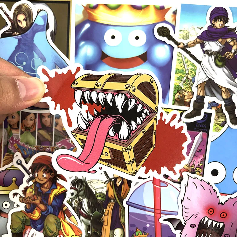 16 шт./упак. из мультфильма Dragon Quest Игры Doodle Стикеры Для рисунки для украшения записной книжки велосипеда электроскутер телефон мультфильм Стикеры s