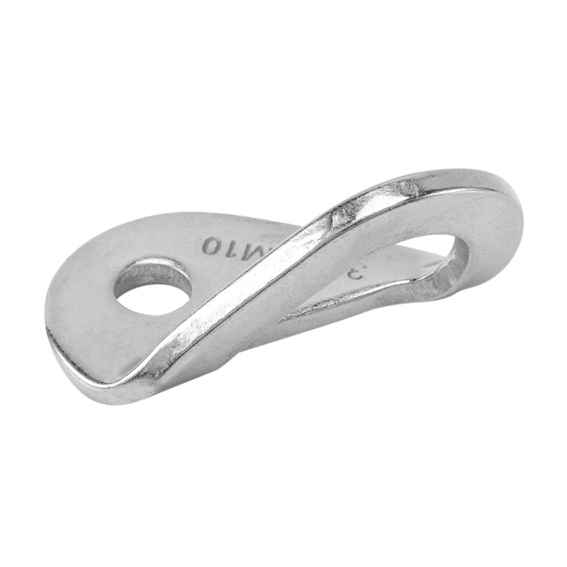 

5 Pieces 3/8 Inch 25KN Bolt Hanger Plate 304 Stainless Steel for Rock Climbing Caving Anchor Belay Rescue Rigging Work