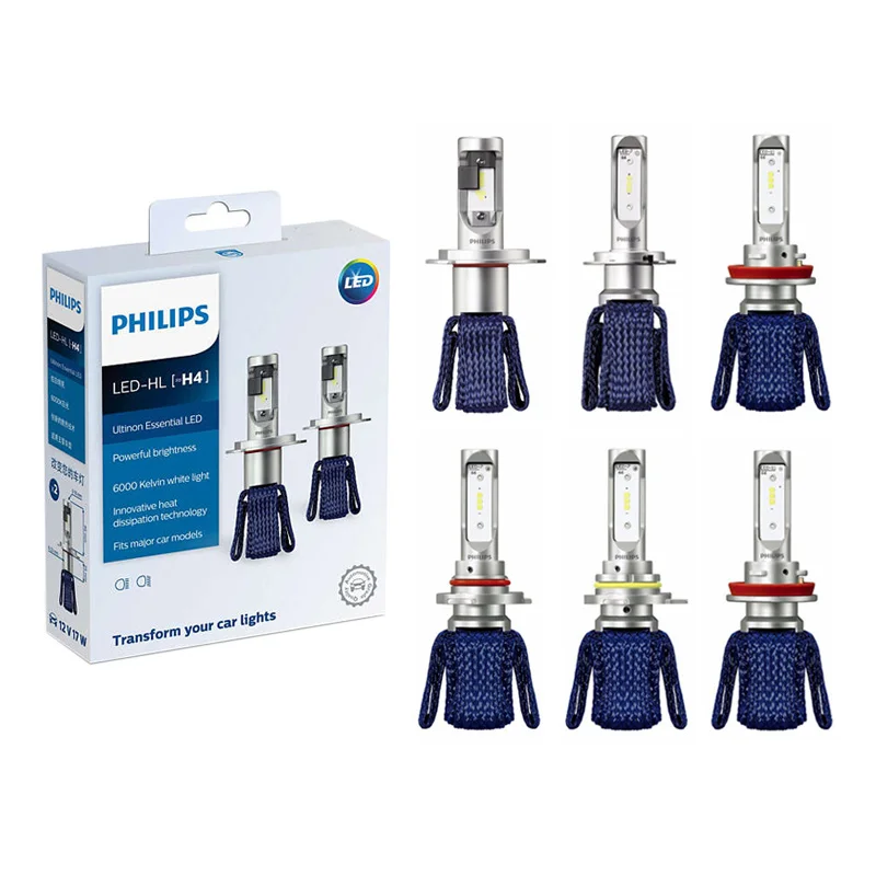 Philips Ultinon Эфирное светодиодный комплект 6000 K 12 V H4 H7 H11 HB3 HB4 H1R2 9005 9006 9012 фар H8 H11 H16 противотуманная фара