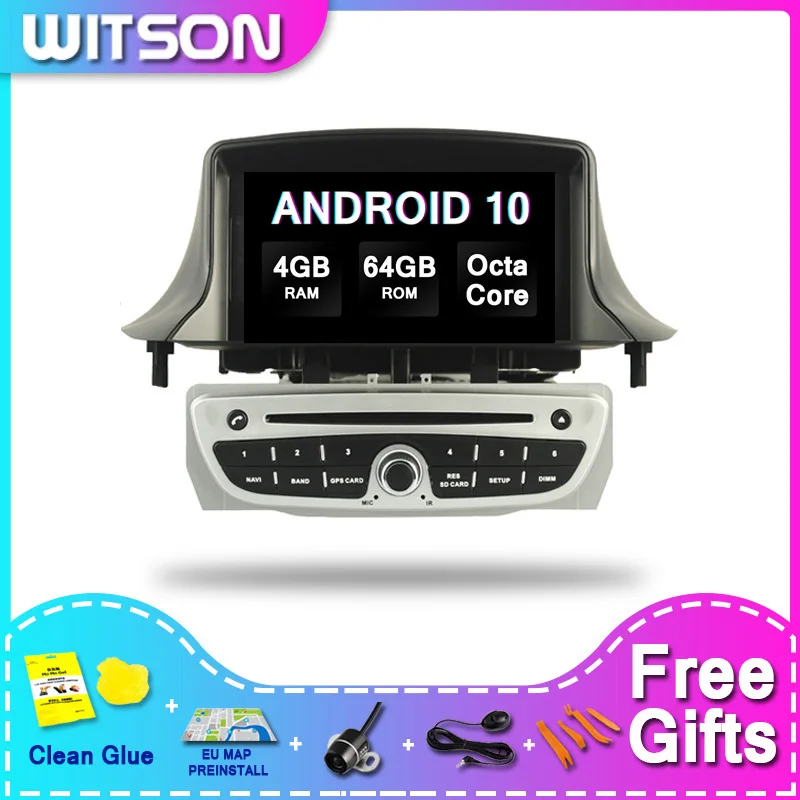 DE В наличии! WITSON Android 10 IPS авто радио для RENAULT Megane III 2009 2011 2GB RAM + 16GB 4 Octa Core DVR/WIFI DSP