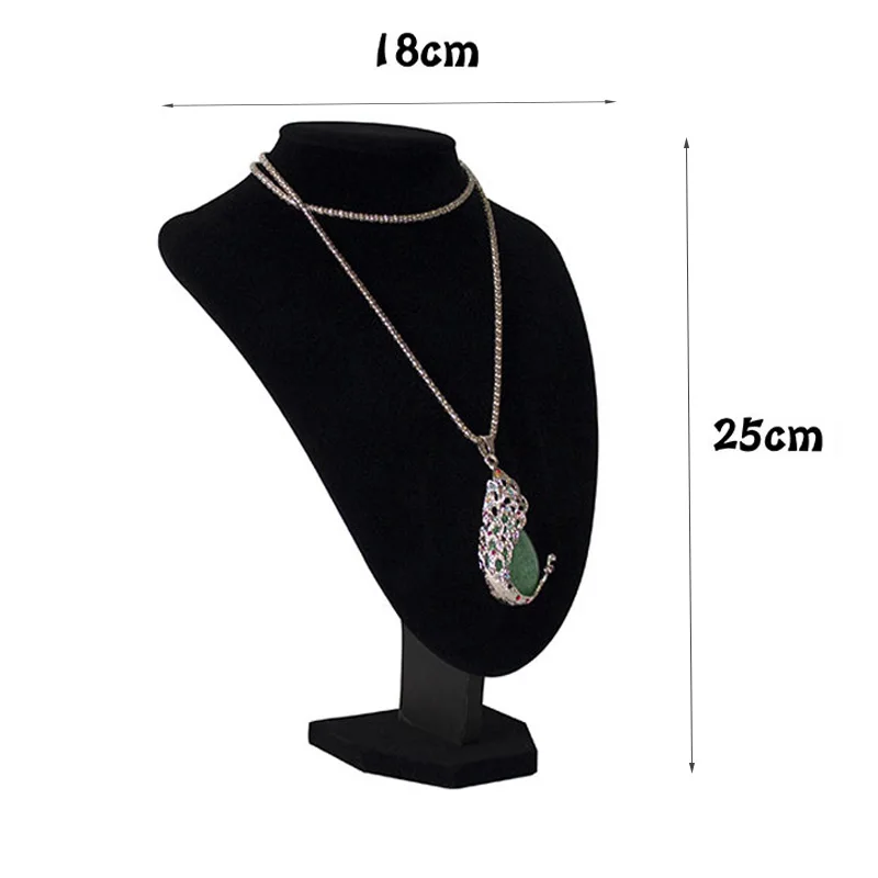 

Model Bust Show Exhibitor 6 Options Black Velvet Jewelry Display Necklace Pendants Mannequin Jewelry Stand Organizer