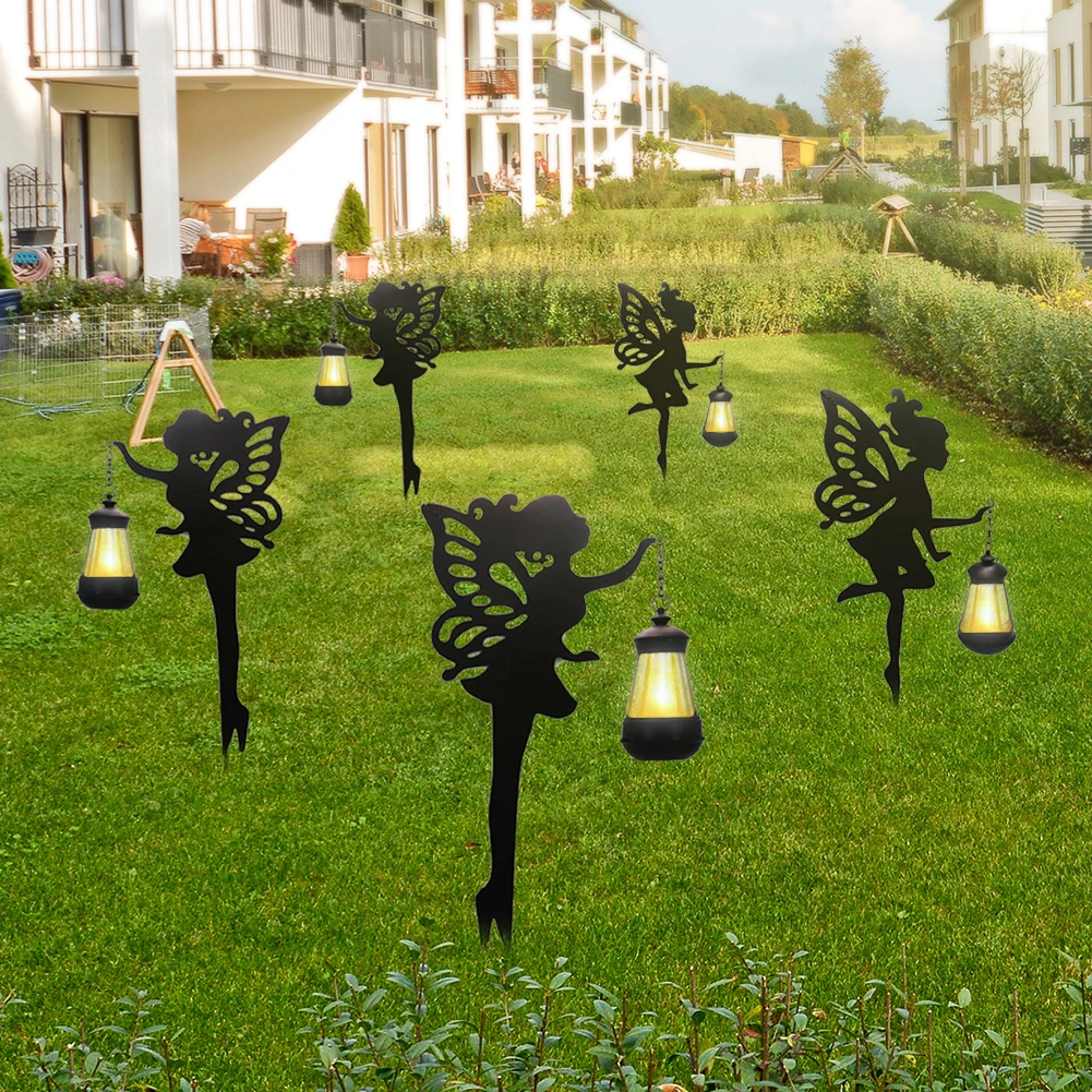 

2pcs LED Solar Flower Fairy Lantern Light Waterproof Yard Art Garden Decoration Lawn Lamp for Holiday Wedding Fairy Decoration
