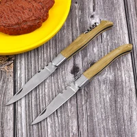 wood handle pocket knives portable japanese handcrafted folding knife wine knifes wooden multi functional picnic outdoor tools