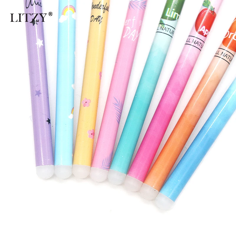 4 шт./компл. стираемая моющаяся ручка милый Единорог 0 5 мм синие Черные чернила