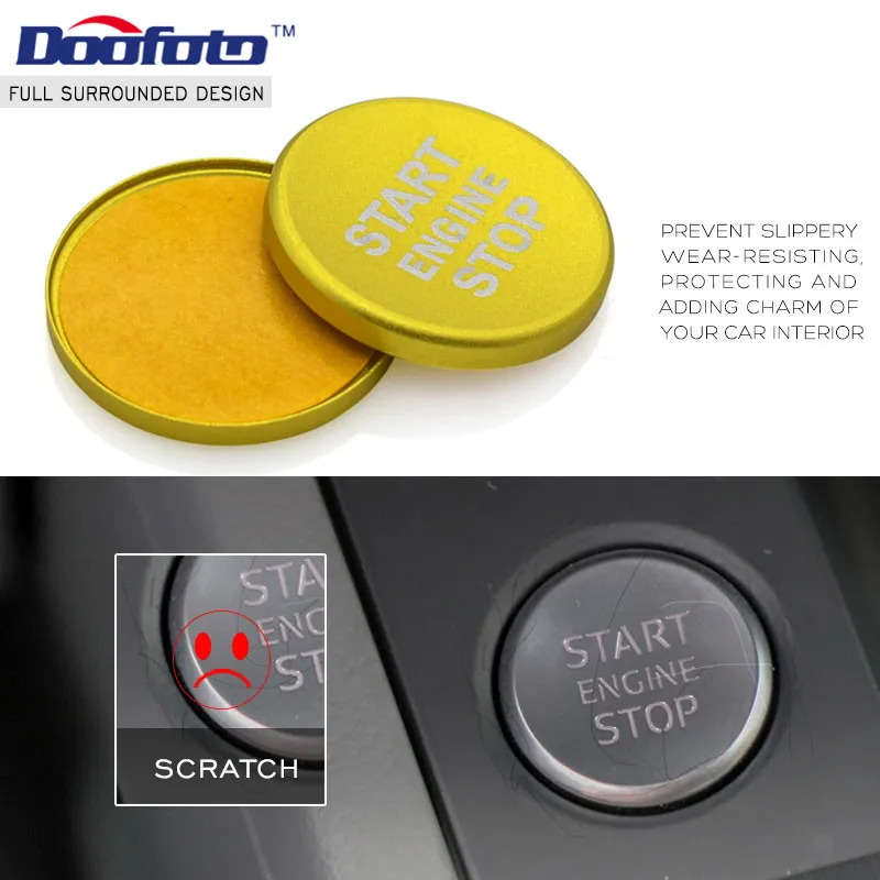 Кольцо для кнопки запуска двигателя Doofoto кольцо Audi Q5 8R A4 B9 A7 C7 Q3 Q7 BT 2019 аксессуары